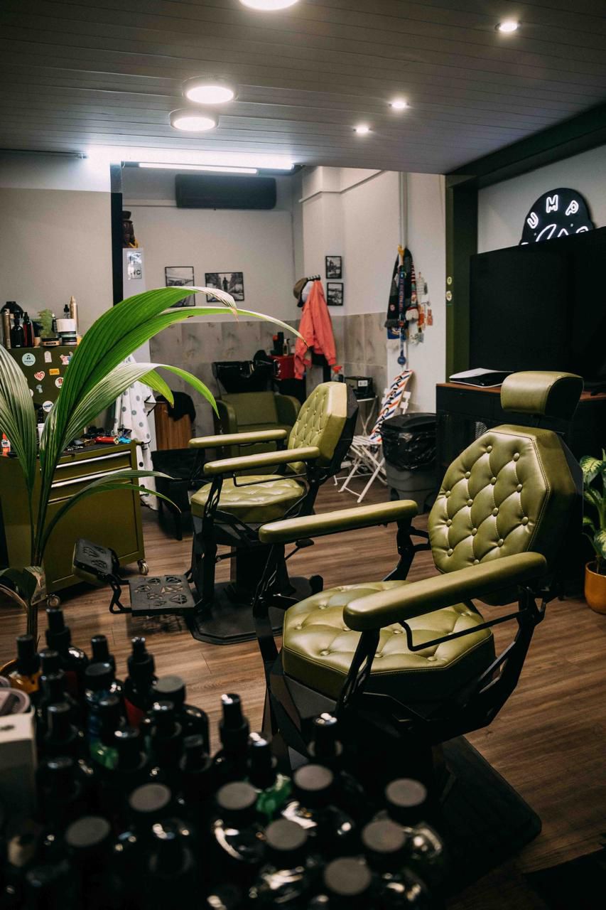 Modern barbershop interior